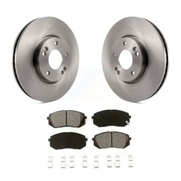 Front Disc Brake Rotors And Semi-Metallic Pad Kit For Hyundai Tucson Kia Sportage Soul EV K8S-100485