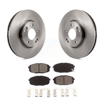 Front Disc Brake Rotors And Semi-Metallic Pads Kit For Kia Forte Koup Forte5 K8S-100486