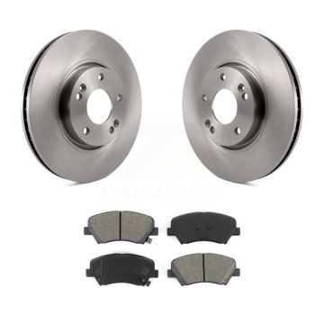 Front Brake Rotor And Semi-Metallic Pad Kit For 2014 Kia Forte SX With 15" Factory Wheels K8S-100491