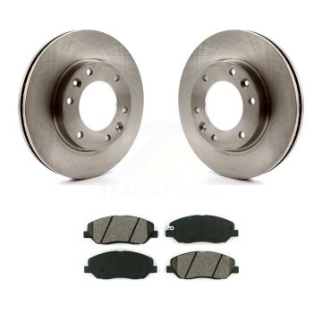 Front Disc Brake Rotors And Semi-Metallic Pads Kit For Kia Sedona Hyundai Entourage K8S-100496
