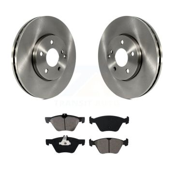 Front Disc Brake Rotors And Semi-Metallic Pads Kit For Mercedes-Benz E350 E320 E300 K8S-100510
