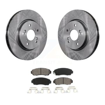 Front Disc Brake Rotors & Semi-Metallic Pad Kit For Honda CR-V Acura RDX Accord Crosstour K8S-100511