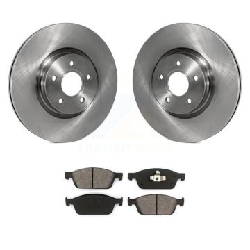 Front Disc Brake Rotors Semi-Metallic Pad Kit For Ford Escape Transit Connect Lincoln MKC K8S-100523