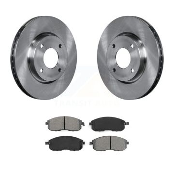 Front Disc Brake Rotors And Semi-Metallic Pads Kit For Nissan Versa Sentra Cube K8S-100526