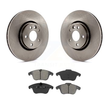 Front Disc Brake Rotors And Semi-Metallic Pads Kit For 2008-2015 Land Rover LR2 K8S-100555