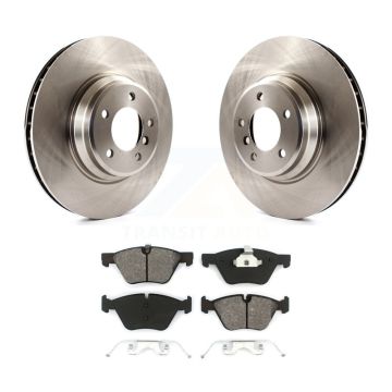 Front Disc Brake Rotors And Semi-Metallic Pads Kit For 2007 BMW 335xi K8S-100556