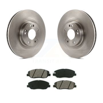 Front Disc Brake Rotors And Semi-Metallic Pads Kit For 2012 Hyundai Genesis 3.8L K8S-100576