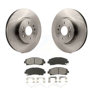Front Disc Brake Rotors And Semi-Metallic Pads Kit For 2009-2014 Acura TL K8S-100582