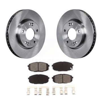 Front Disc Brake Rotors And Semi-Metallic Pads Kit For Kia Forte Koup Forte5 K8S-100585