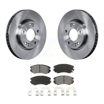 Front Disc Brake Rotors And Semi-Metallic Pads Kit For 2010-2011 Kia Soul 2.0L K8S-100587