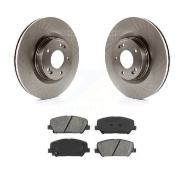 Front Disc Brake Rotors And Semi-Metallic Pads Kit For Hyundai Genesis Coupe K8S-100590