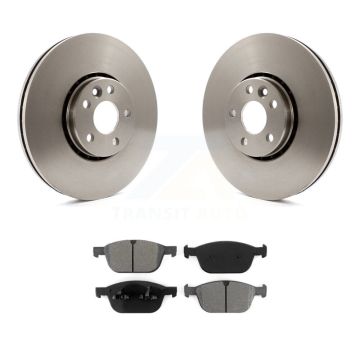 Front Disc Brake Rotors And Semi-Metallic Pads Kit For 2010-2015 Volvo XC60 K8S-100591