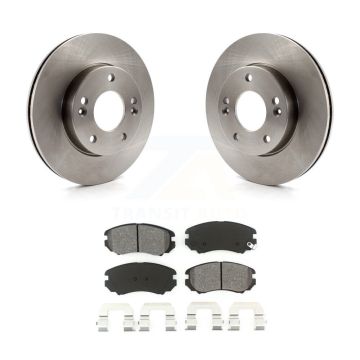 Front Disc Brake Rotors And Semi-Metallic Pads Kit For 2010-2011 Kia Soul 1.6L K8S-100600