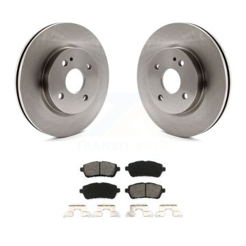 Front Disc Brake Rotors And Semi-Metallic Pads Kit For 2011-2014 Mazda 2 K8S-100601