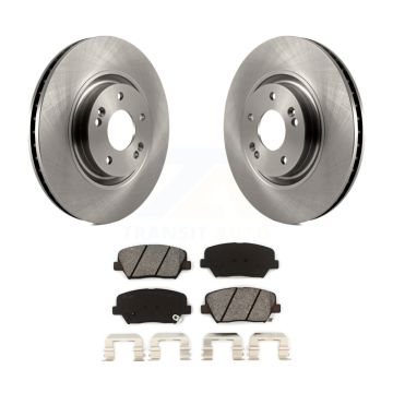 Front Disc Brake Rotors And Semi-Metallic Pads Kit For 2012-2017 Hyundai Azera K8S-100609