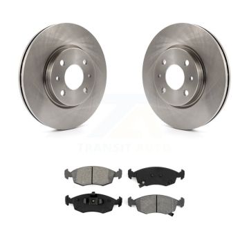 Front Disc Brake Rotors And Semi-Metallic Pads Kit For Fiat 500 K8S-100616