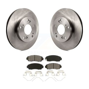 Front Brake Rotor Semi-Metallic Pad Kit For 15 Honda Civic LX SE with Manual transmission K8S-100617