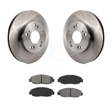 Front Disc Brake Rotors And Semi-Metallic Pads Kit For Honda Civic K8S-100618
