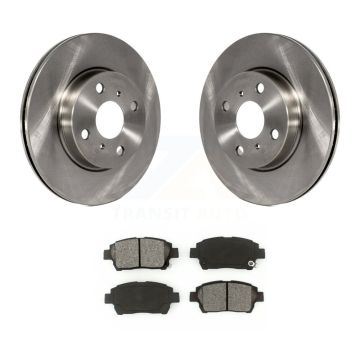 Front Disc Brake Rotors And Semi-Metallic Pads Kit For Scion iQ K8S-100623