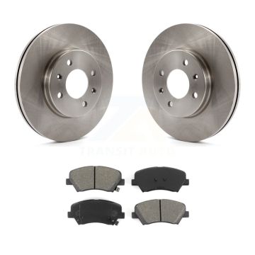 Front Disc Brake Rotors And Semi-Metallic Pads Kit For Hyundai Accent Kia Rio K8S-100625