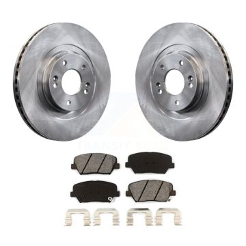 Front Disc Brake Rotors And Semi-Metallic Pads Kit For Hyundai Santa Fe Sport Kia Sorento K8S-100633
