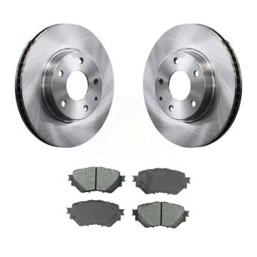 Front Disc Brake Rotors And Semi-Metallic Pads Kit For 2014-2018 Mazda 3 Sport K8S-100655