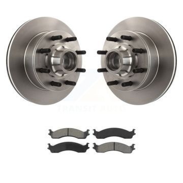 Front Brake Rotor & Semi-Metallic Pad Kit For Ford F-250 F-350 E-350 Econoline Super Duty K8S-100698