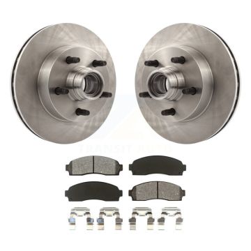 Front Disc Brake Rotor Hub Assembly And Semi-Metallic Pad Kit For Mazda B3000 B2300 B4000 K8S-100711