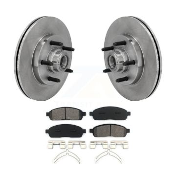 Front Disc Brake Rotors & Semi-Metallic Pad Kit For 2004 Ford F-150 RWD With 5 Lug Wheels K8S-100716