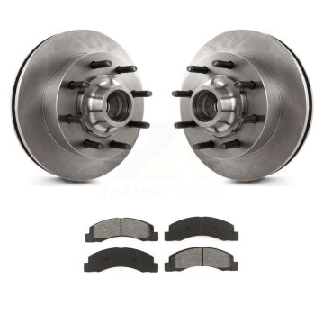 Front Disc Brake Rotors & Semi-Metallic Pad Kit For Ford F-350 Super Duty F-250 Excursion K8S-100722