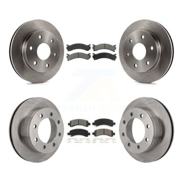 Front Rear Brake Rotor & Semi-Metallic Pad Kit For 2006 Chevrolet Express 2500 GMC Savana K8S-100757