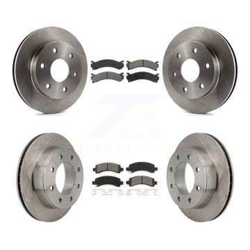 Front Rear Brake Rotor Semi-Metallic Pad Kit For Chevrolet Express 2500 With 6 Lug Wheels K8S-100758
