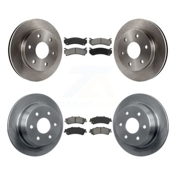 Front Rear Brake Rotor & Semi-Metallic Pad Kit For Chevrolet GMC Silverado 1500 Sierra XL K8S-100760