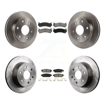 Front Rear Disc Brake Rotors And Semi-Metallic Pads Kit For Chevrolet Silverado 1500 K8S-100767