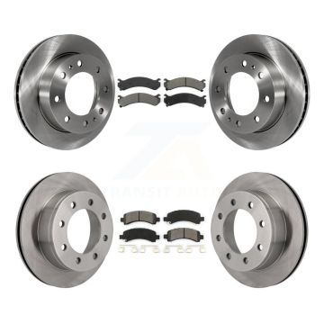 Front Rear Disc Brake Rotor & Semi-Metallic Pad Kit For GMC Savana 2500 Chevrolet Express K8S-100770