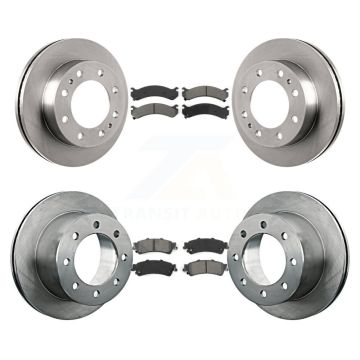 Front Rear Disc Brake Rotors And Semi-Metallic Pads Kit For 2001 GMC Sierra 3500 K8S-100777