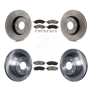 Front Rear Brake Rotor & Semi-Metallic Pad Kit For Chevrolet Trailblazer GMC Envoy XL EXT K8S-100780