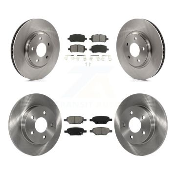 Front Rear Brake Rotors & Semi-Metallic Pad Kit For 2010 Pontiac G5 With Disc Brakes K8S-100790