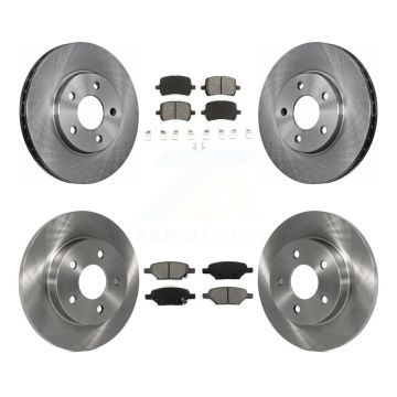 Front Rear Disc Brake Rotors And Semi-Metallic Pads Kit For Chevrolet Malibu Pontiac G6 K8S-100794