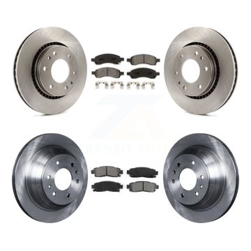 Front Rear Brake Rotors & Semi-Metallic Pad Kit For Chevrolet Trailblazer GMC Envoy Buick K8S-100808