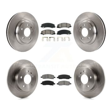 Front Rear Brake Rotor And Semi-Metallic Pad Kit For 2006-2011 Buick Lucerne Cadillac DTS K8S-100812