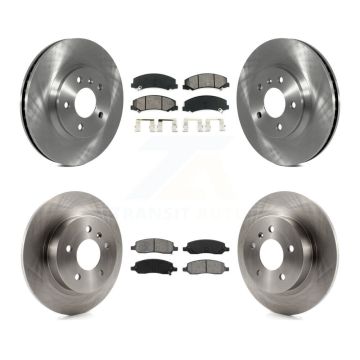 Front Rear Disc Brake Rotors And Semi-Metallic Pads Kit For Buick Lucerne K8S-100814