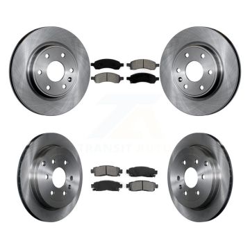 Front Rear Disc Brake Rotors Semi-Metallic Pad Kit For GMC Acadia Buick Enclave Chevrolet K8S-100822