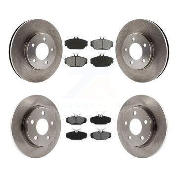 Front Rear Disc Brake Rotor & Semi-Metallic Pad Kit For Ford Taurus Mercury Sable Lincoln K8S-100855