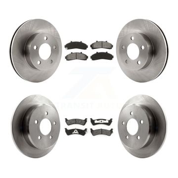 Front Rear Brake Rotor Semi-Metallic Pad Kit For Ford Ranger Explorer Mercury Mountaineer K8S-100857