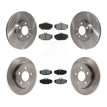 Front Rear Brake Rotors Semi-Metallic Pad Kit For Ford Taurus With Police or Taxi Package K8S-100868