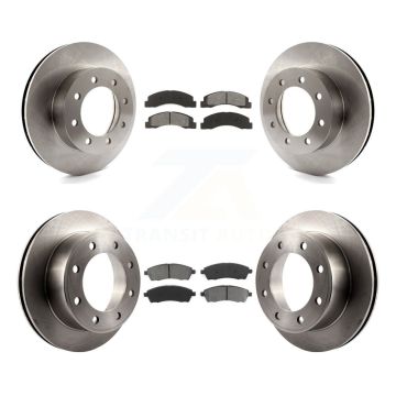 Front Rear Disc Brake Rotors And Semi-Metallic Pads Kit For Ford F-250 Super Duty K8S-100874