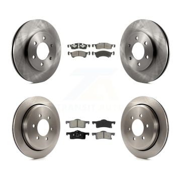 Front Rear Disc Brake Rotor & Semi-Metallic Pad Kit For Ford Expedition Lincoln Navigator K8S-100883