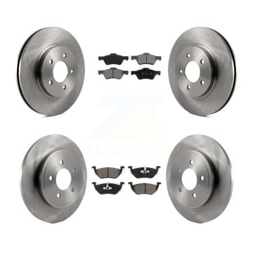 Front Rear Disc Brake Rotor & Semi-Metallic Pad Kit For Ford Escape Mazda Tribute Mercury K8S-100892