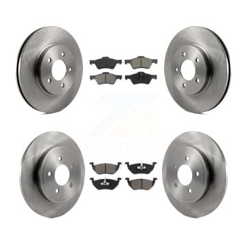Front Rear Disc Brake Rotors And Semi-Metallic Pads Kit For Ford Escape Mercury Mariner K8S-100893